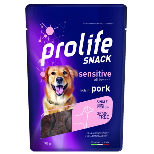 Prolife Snack Dog Adult Sensitive Grain Free 90 gr - Maiale