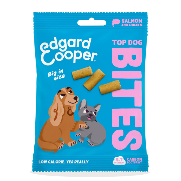 Edgard & Cooper Bites snack per cani Large Breeds Low Fat Grain Free 50 gr - Salmone e pollo - SPEDIZIONE GRATIS 1° ORDINE + scegli lo sconto BZR5 / BZR20