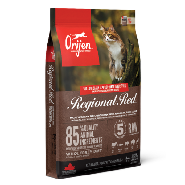 Orijen Regional Red Cat Food - 5,4 kg - Croccantini per gatti - SPEDIZIONE GRATIS 1° ORDINE + scegli lo sconto BZR5 / BZR20