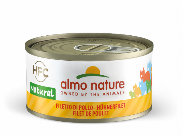 Almo Nature HFC Natural monoproteico Cat 70 gr - Filetto di Pollo Confezione da 6 pezzi