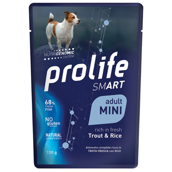 Prolife Smart Dog Mini 100 gr - Trota e riso - Cibo Umido per Cani