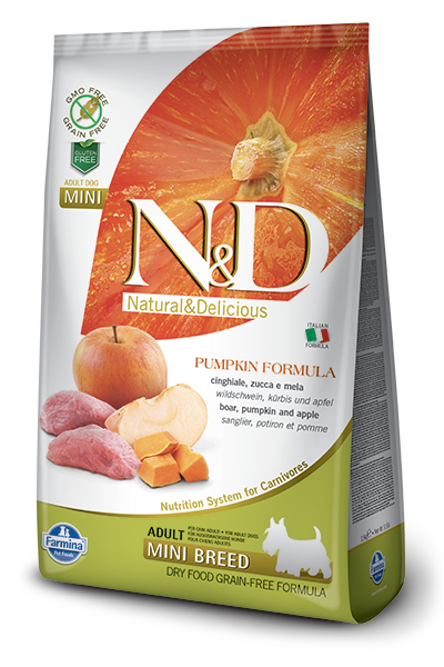 Farmina N&D Grain Free Pumpkin Adult Mini Cinghiale e Mela - 800 gr