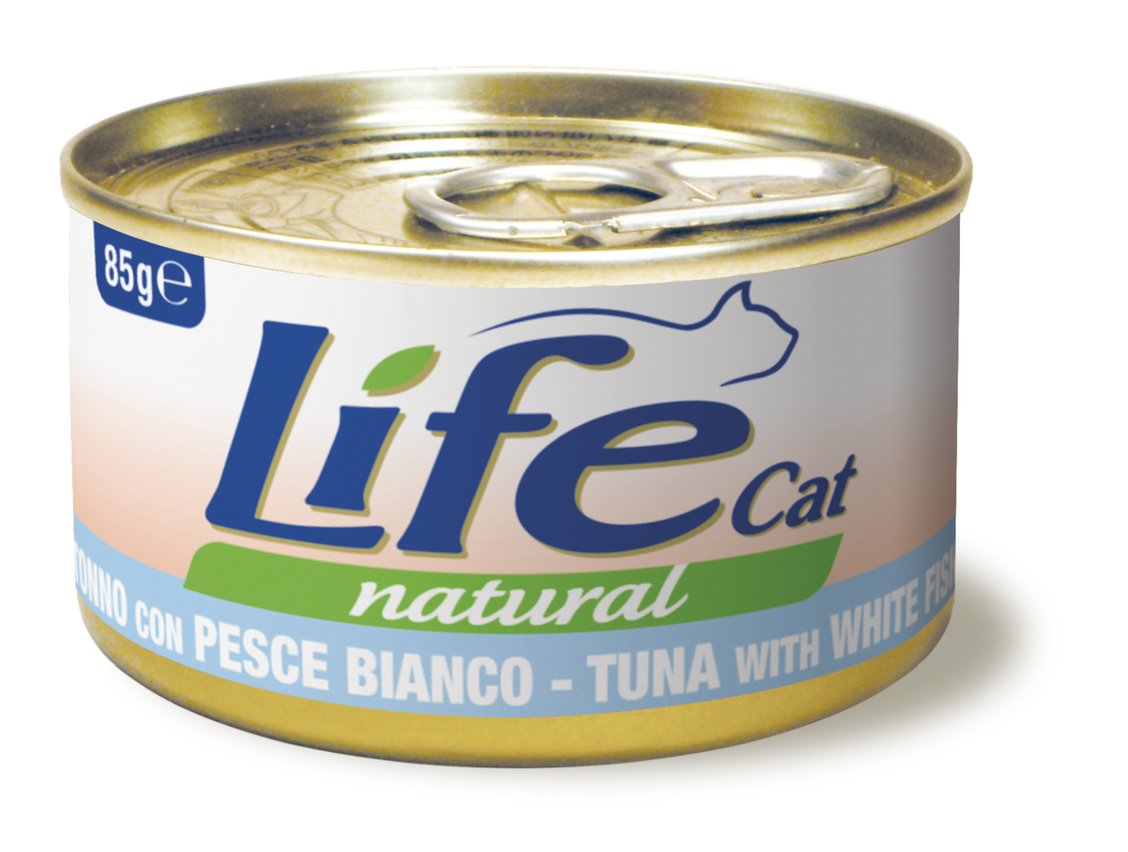 Life Cat Natural Lattine 85 gr - Tonno con Pesce Bianco Confezione da 24 pezzi