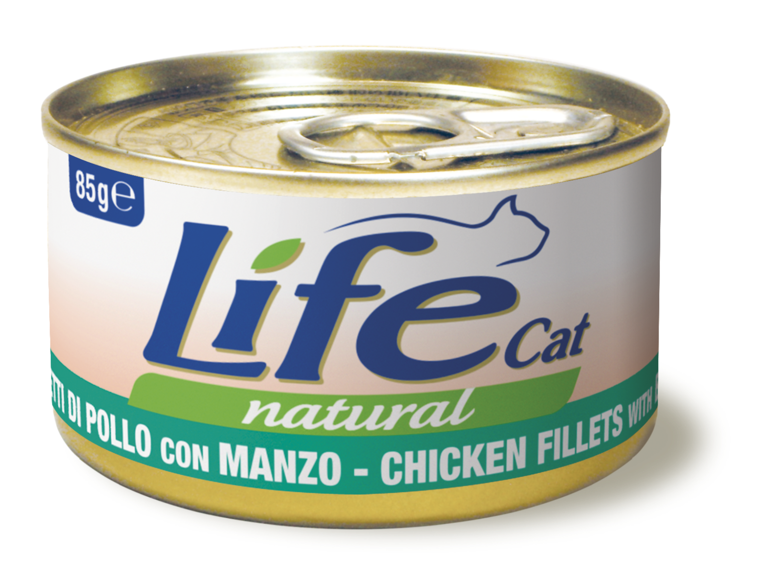 Life Cat Natural Lattine 85 gr - Pollo con Manzo Confezione da 24 pezzi