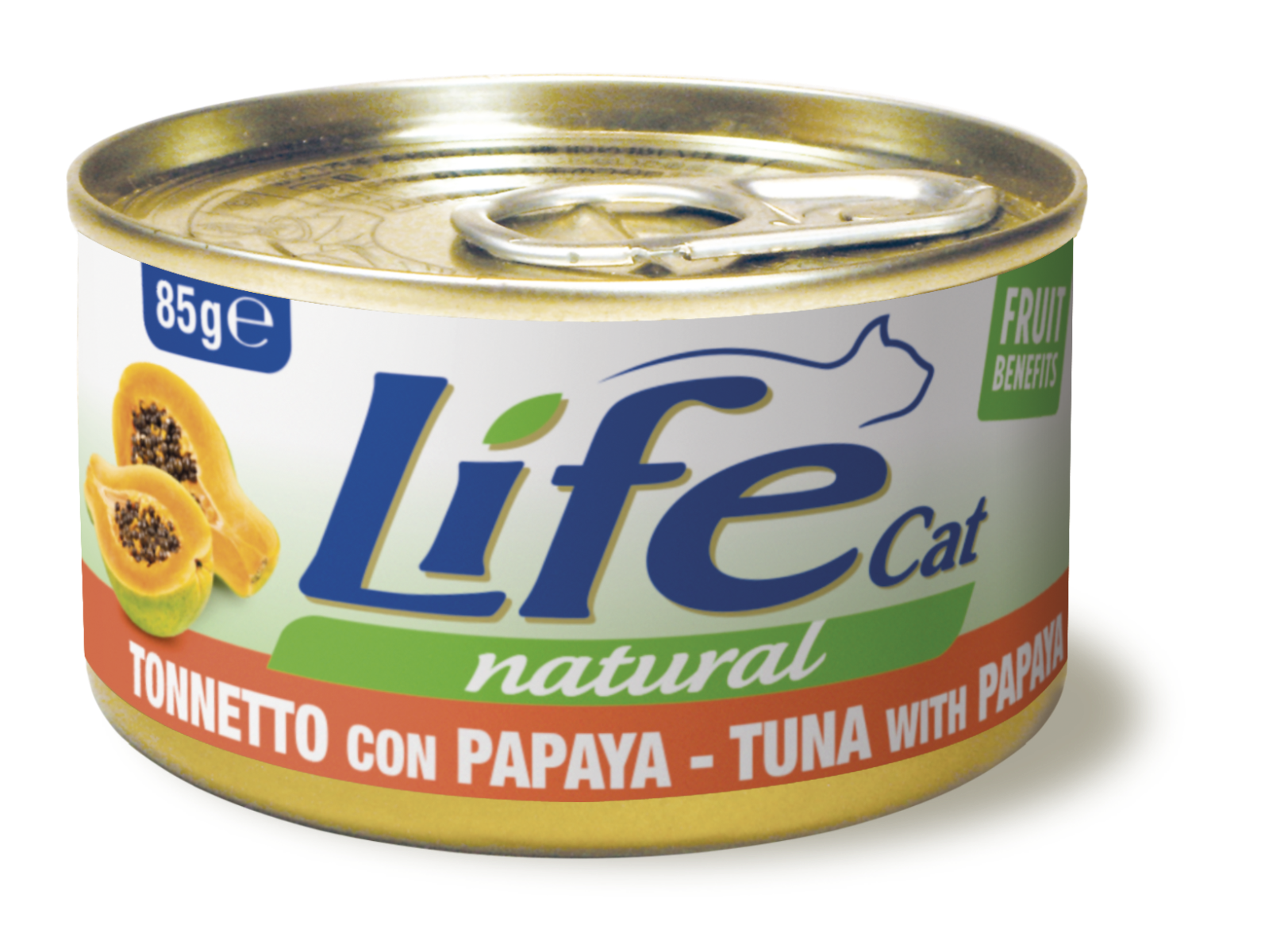 Life Cat Natural con Frutta 85 gr - Tonno con Papaya Confezione da 24 pezzi