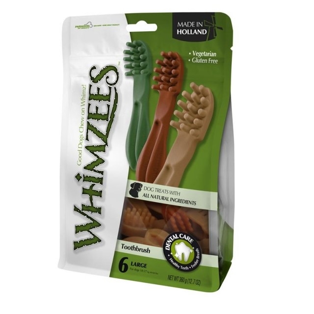 Whimzees Snack dentale Naturale Spazzolino - Large 6 pezzi