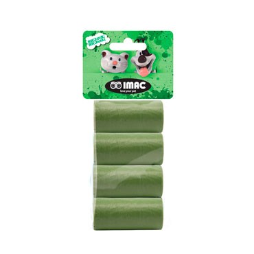Sacchetti Igienici Biodegradabili Imac - 4 rotoli x 15 Buste