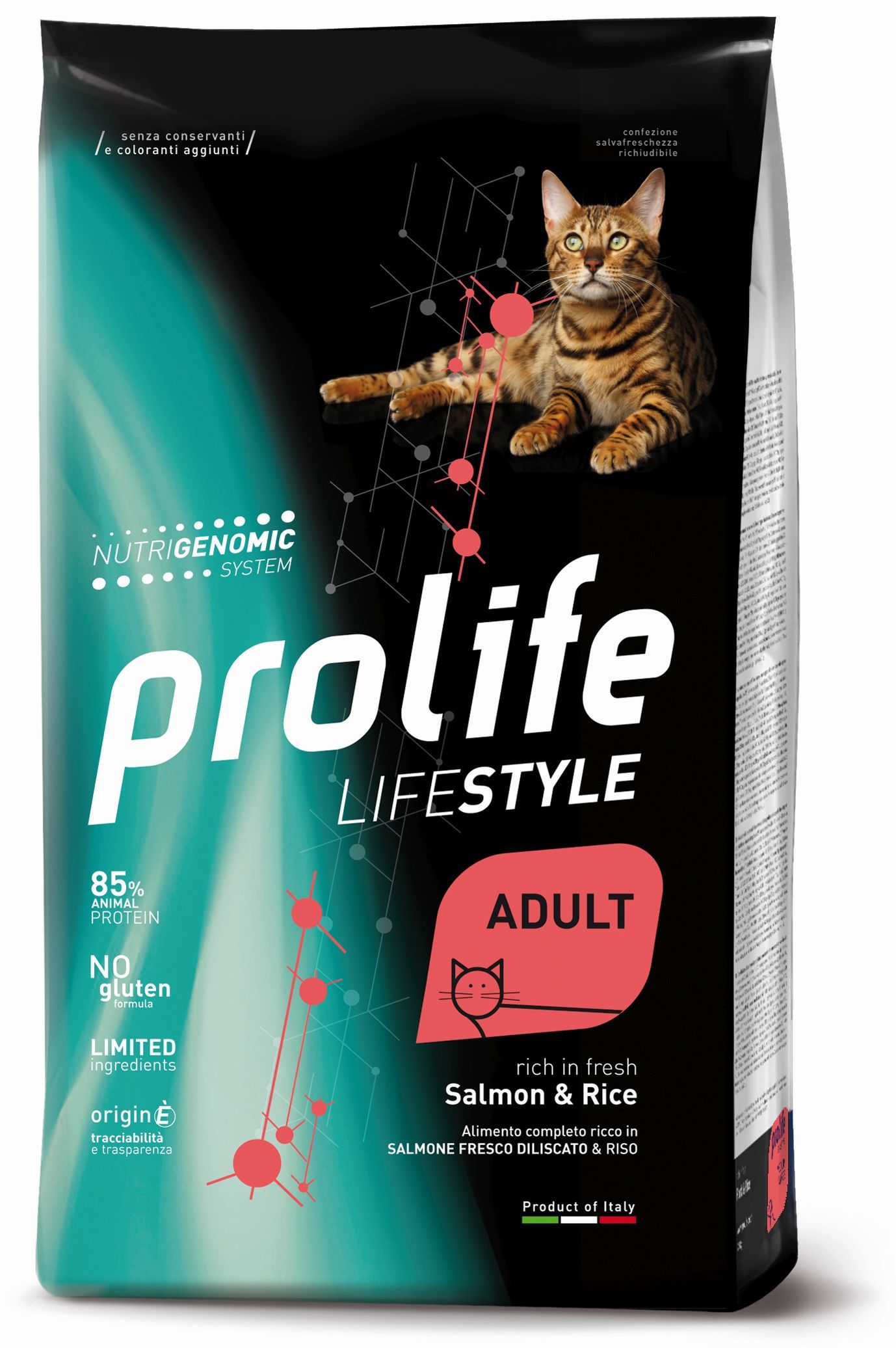 Prolife Lifestyle Gatto Adult Salmone e Riso - 1,5 kg