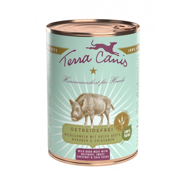 Terra Canis Grain Free 400 gr - Cinghiale con barbabietola e castagne Confezione da 6 pezzi