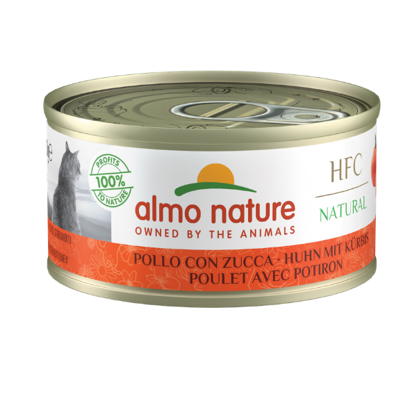 Almo Nature HFC Natural monoproteico Cat 70 gr - Pollo con Zucca Confezione da 6 pezzi