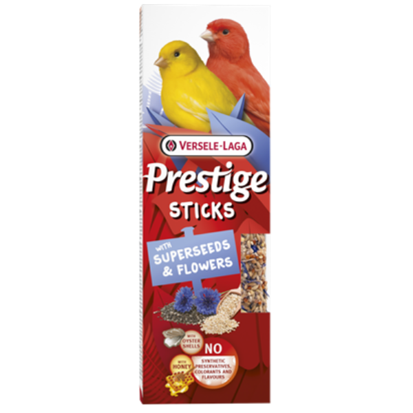 Versele Laga Prestige Stick Canarini - Superseeds e fiori - 60 gr