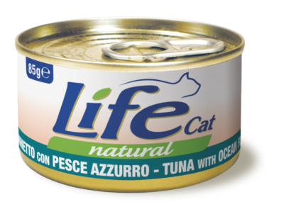 Life Cat Natural Lattine 85 gr - Tonno con Pesce Azzurro Confezione da 24 pezzi