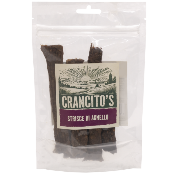 Crancito's snack naturale Dog Adult Strisce - Agnello - 80 gr