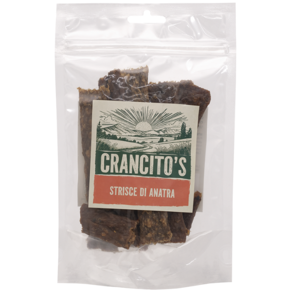 Crancito's snack naturale Dog Adult Strisce - Anatra - 80 gr