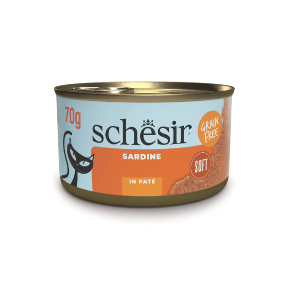 Schesir Sardine Soft Patè Cat Adult Grain Free 70 gr - Sardine