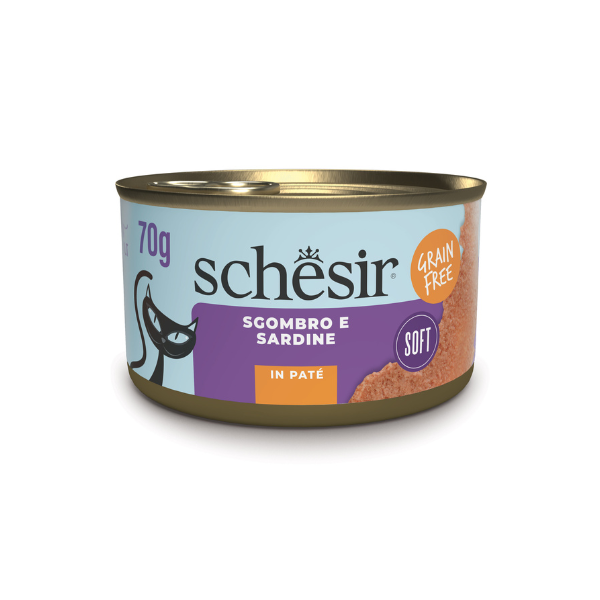 Schesir Sardine Soft Patè Cat Adult Grain Free 70 gr - Sgombro e sardine