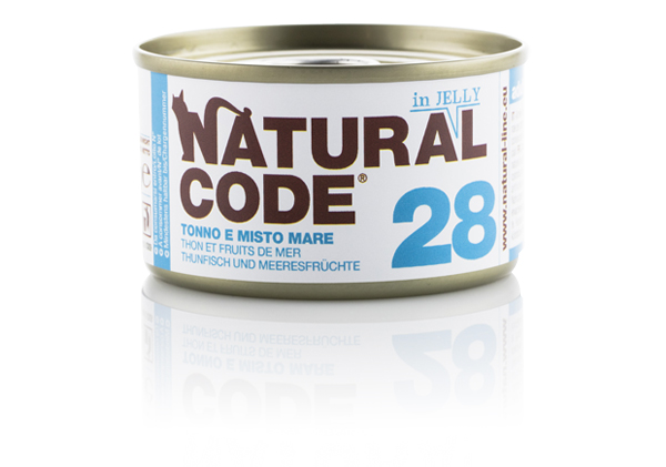 Natural Code acqua di cottura in Jelly 85 gr - 28 - Tonno e Misto Mare Confezione da 24 pezzi