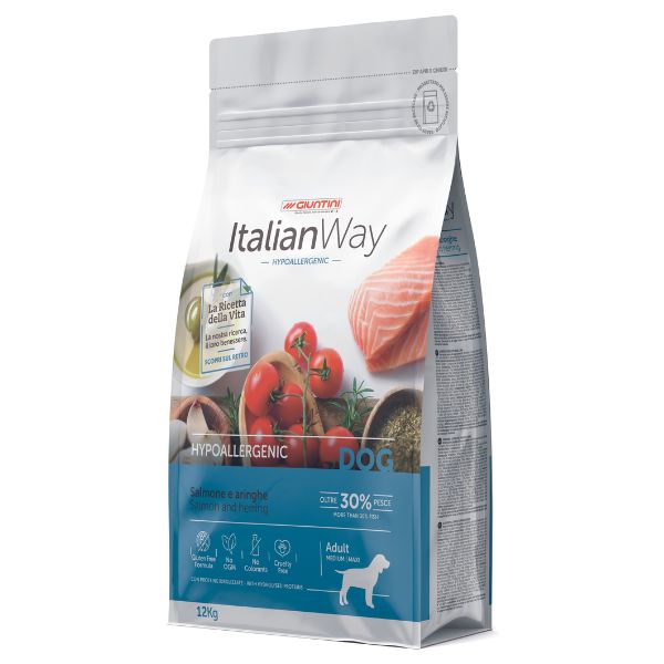 ItalianWay Medium/Maxi Adult Hypoallergenic Salmone e Aringhe - 12 Kg
