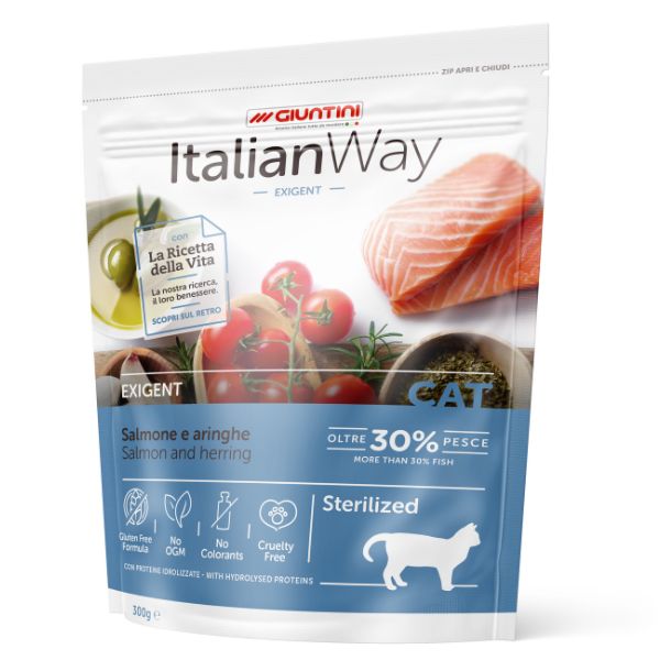 ItalianWay Adult Sterilized Exigent Salmone e Aringhe - 300 gr