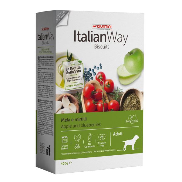 ItalianWay Biscuit Adult 400g - Mela e Mirtilli