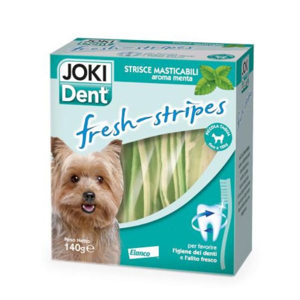 Joki Dent Fresh-stripes strisce masticabili contro la placca Elanco - Small 140 gr