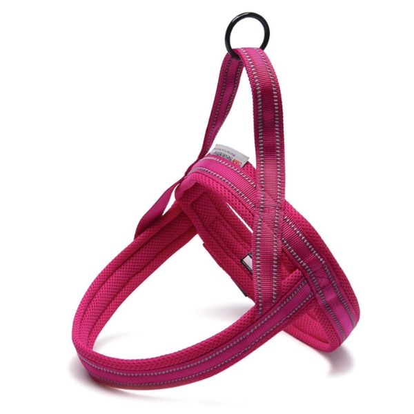 Pettorina in nylon intrecciato Easy PetUp - fucsia - taglia M: 62-72 cm