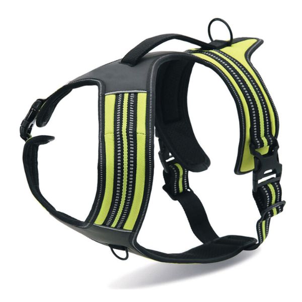 Pettorina in nylon intrecciato Sport PetUp - giallo fluo - taglia M: 60-72 cm