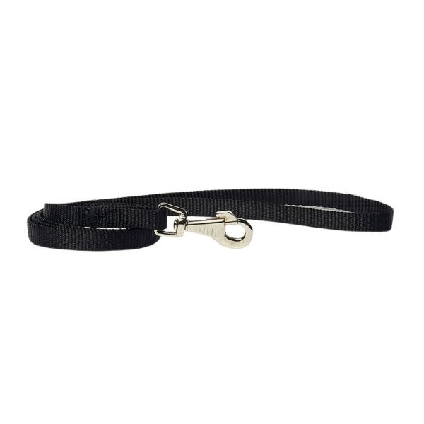 Guinzaglio in nylon Classic PetUp - nero - lunghezza 1 metro x fettuccia 1,5 cm