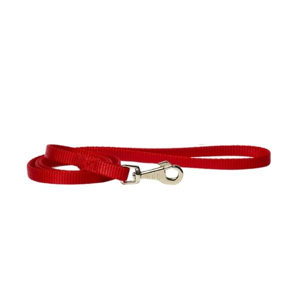 Image of Guinzaglio in nylon Classic PetUp - rosso, 1 mt di lunghezza, fettuccia da 1,2 cm - SPEDIZIONE GRATIS 1° ORDINE + scegli lo sconto BZR5 / BZR20010