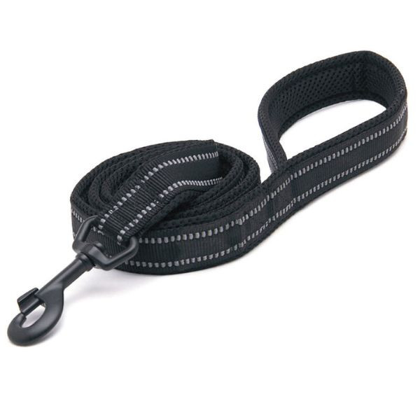 Guinzaglio in nylon Easy Sport PetUp - nero - lunghezza 1,1 metro x fettuccia 1,5 cm