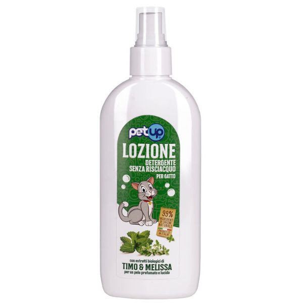 Lozione detergente senza risciacquo per gatti PetUp - 250 ml - SPEDIZIONE GRATIS 1° ORDINE + scegli lo sconto BZR5 / BZR20