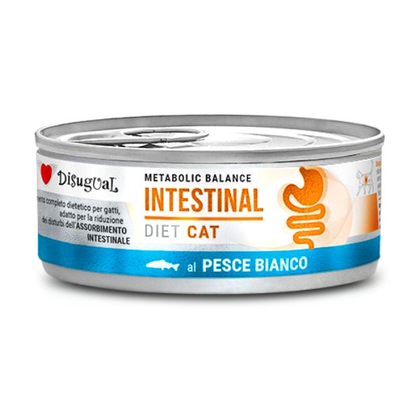 Disugual Diet Cat Metabolic Balance Patè Intestinal 85 gr - pesce bianco Confezione da 12 pezzi