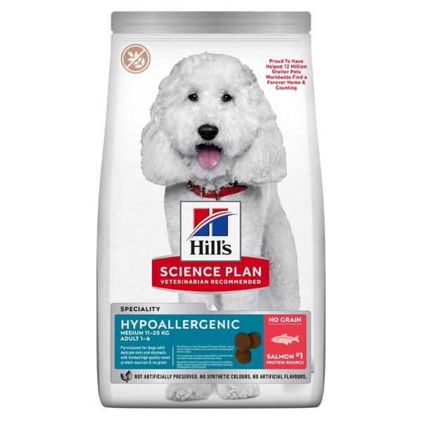 Hill's Science Plan Hypoallergenic Adult Medium Dog al Salmone - 2,5 Kg