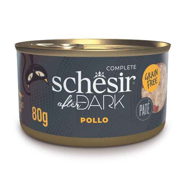 Schesir After Dark Cat Patè Grain Free 80 g - Pollo Confezione da 12 pezzi