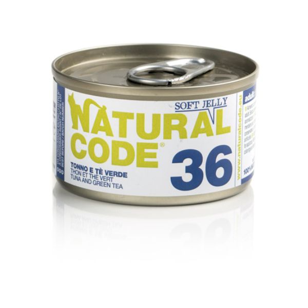 Natural Code acqua di cottura Soft Jelly 85 g - 36 - Tonno e Tè verde Confezione da 24 pezzi