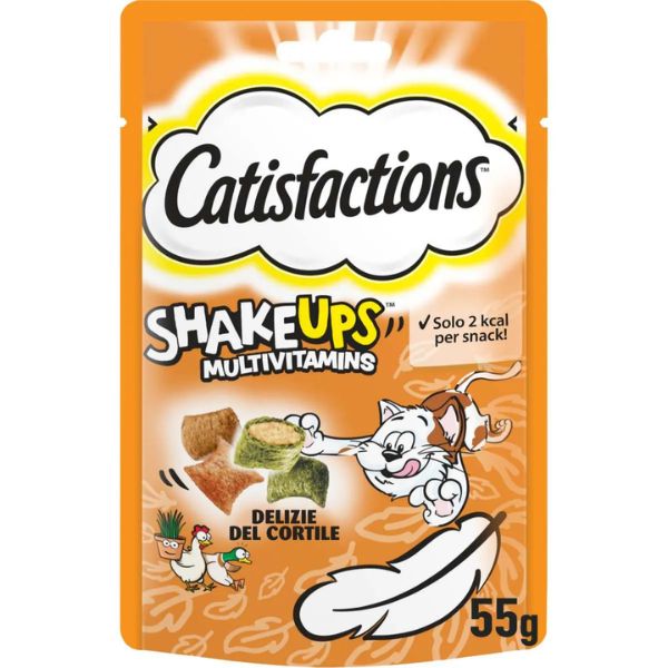 Catisfaction Cat Snack Shake Ups Multivitamins 55 g - Delizie del cortile