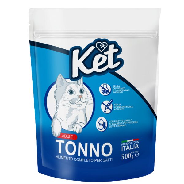 Image of Ket Cat Adult Tonno - 500 gr - Croccantini per gatti - SPEDIZIONE GRATIS 1° ORDINE + scegli lo sconto BZR5 / BZR20010