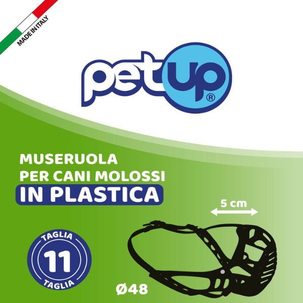 Museruola per cani in plastica PetUp - Misura 11 - per molossi