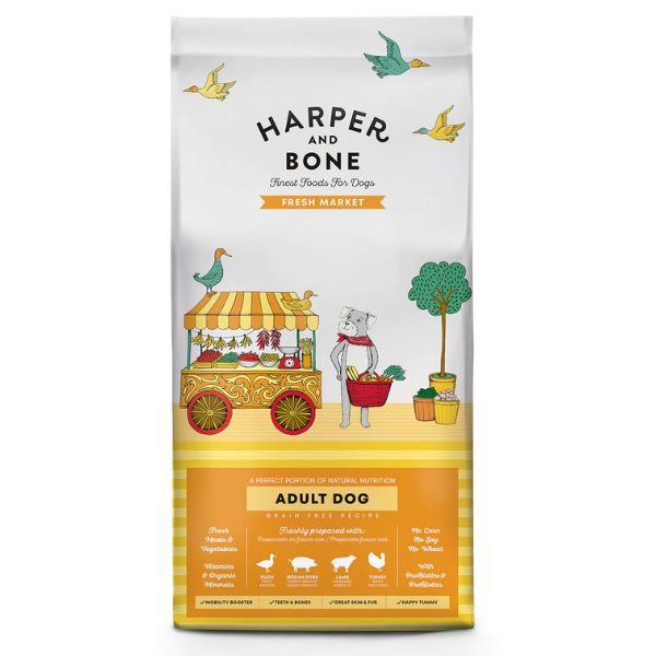 Image of Harper and Bone Adult Medium/Large Grain Free Fresh market - 12 Kg - SPEDIZIONE GRATIS 1° ORDINE + scegli lo sconto BZR5 / BZR20010