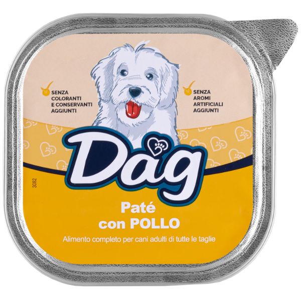 Dag Dog All Breeds Patè 300 gr - Pollo Confezione da 6 pezzi