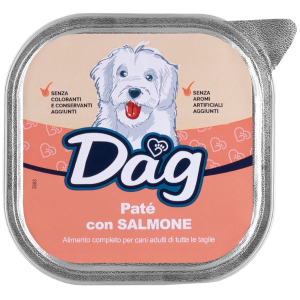 Dag Dog All Breeds Patè 300 gr - Salmone Confezione da 6 pezzi