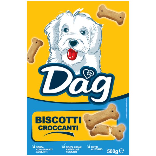 Image of Dag Dog biscotti per cani 500 gr - Carne - SPEDIZIONE GRATIS 1° ORDINE + scegli lo sconto BZR5 / BZR20010