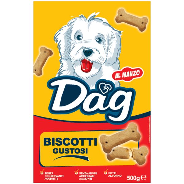 Image of Dag Dog biscotti per cani 500 gr - Manzo