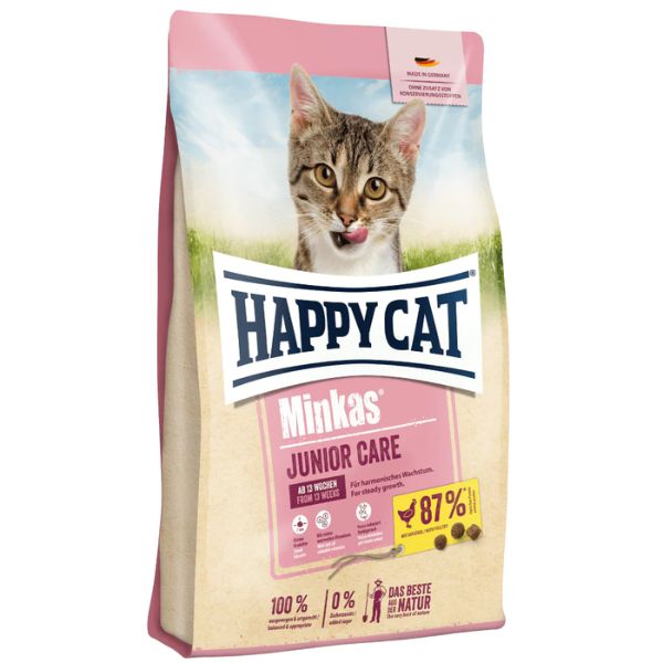 Happy Cat Minkas Junior Care Pollo e Yucca - 1,3 Kg