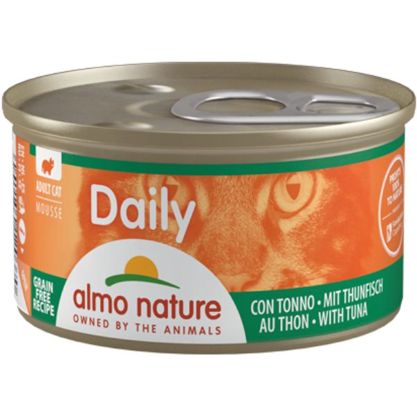 Almo Nature Daily Grain Free Menù Cat 85 gr - Mousse con Tonno Confezione da 24 pezzi