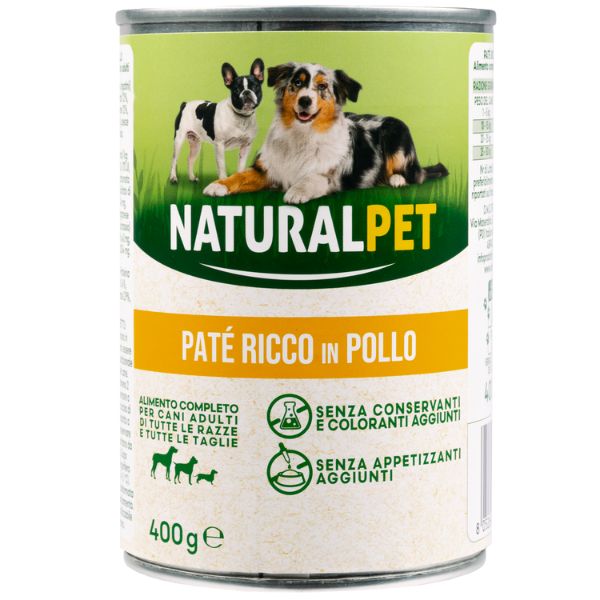 Image of NaturalPet Dog Adult Patè All Breeds 400 gr - Pollo - SPEDIZIONE GRATIS 1° ORDINE + scegli lo sconto BZR5 / BZR20010