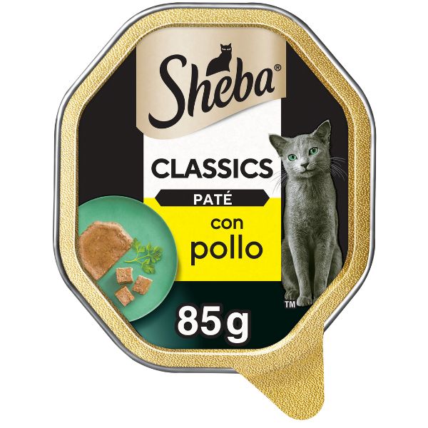 Sheba Patè classics 85gr - con Pollo Confezione da 22 pezzi - Cibo umido per gatti - SPEDIZIONE GRATIS 1° ORDINE + scegli lo sconto BZR5 / BZR20