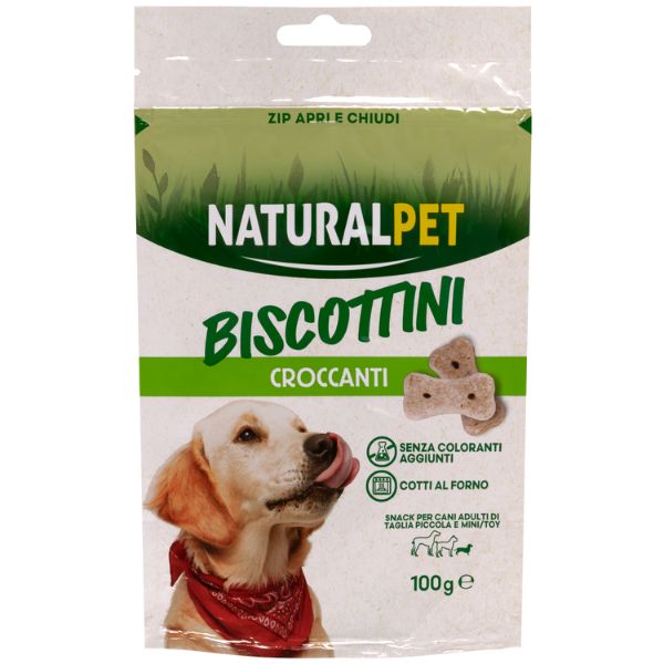 NaturalPet biscotti per cani Mini/Toy 100 gr - Croccanti