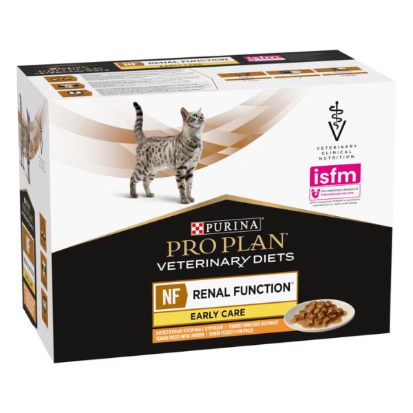 Purina Veterinary Diets NF Cat Renal Function Early Care multipack - 10 pezzi da 85 gr - Pollo