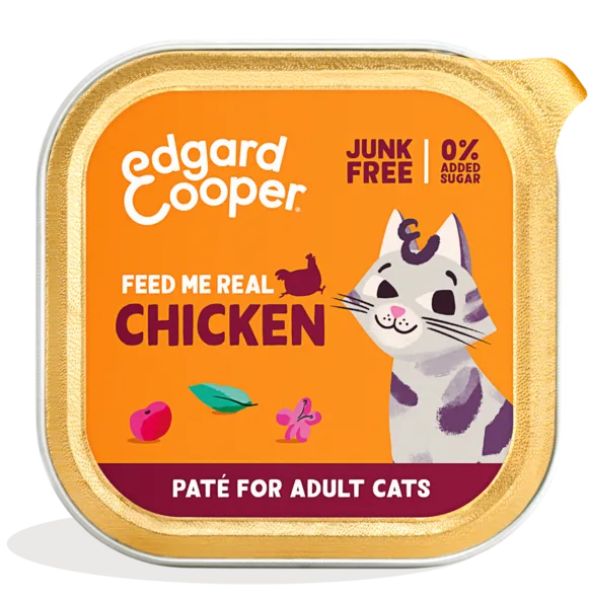 Edgard & Cooper Cat Adult Patè Grain Free 85 gr - Pollo Confezione da 16 pezzi